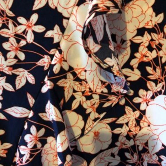 ❤️ - Banana Republic Floral Mock-wrap skirt  NWOT - Picture 2 of 4